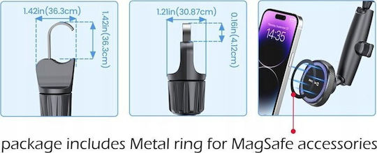 Swissten Suport Auto pentru Telefon cu magnet MagSafe Neagră