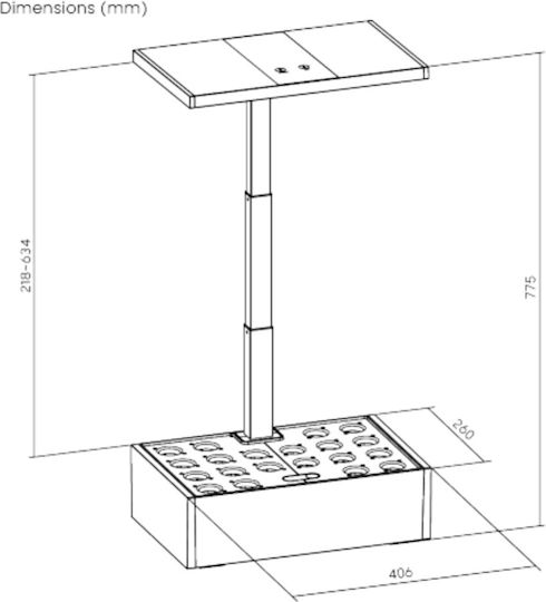 Brateck Саксия Зеленa 40.6x26x35.9см
