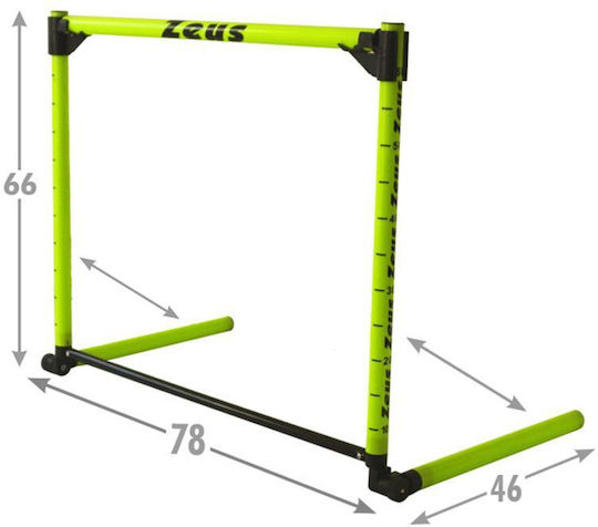 Zeus Adjustable Training Hurdles 10-60 Cm Set 6 Yellow Pvc