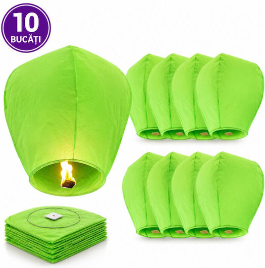 Colored Flying Lanterns Set 10 Classic Pieces