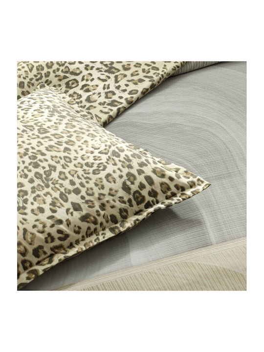 Tac Set Huse Pentru Pilote 100% Bumbac 200x220cm Dublu Cu 2 Fețe De Pernă & 1 Cearceaf Animal Print/geometric