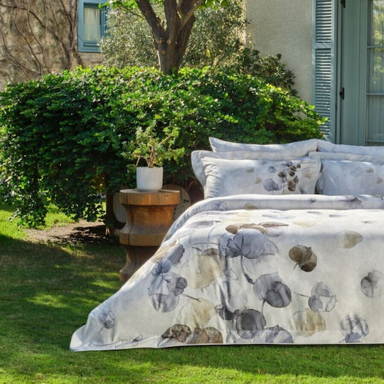 Tac Duvet Cover Set 200x220cm Double with 4 Pillowcases & 1 Bed Sheet Leaf Pattern