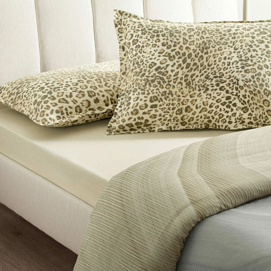 Tac Cotton Duvet Cover Set 200x220cm Double With 2 Pillowcases & 1 Bed Sheet Animal Print Geometric