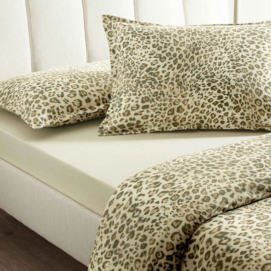 Tac Cotton Duvet Cover Set 200x220cm Double With 2 Pillowcases & 1 Bed Sheet Animal Print Geometric