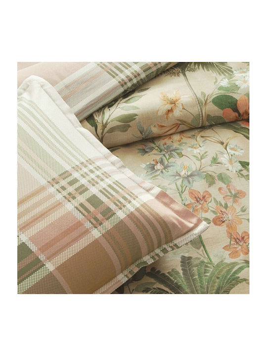 Tac Set Huse Pentru Pilote 100% Bumbac 200x220cm Dublu Cu 2 Fețe De Pernă & 1 Cearceaf Floral/Geometric
