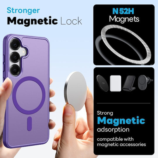 Northjo 5 In 1 Protection Set Back Cover Plastic Purple Galaxy S24