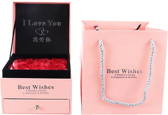 Cutie Accesorii "Love Wishes" Sertar Trandafiri Săpun Noi Card Felicitare Geantă Cadou Roz Cutie Accesorii "Love Wishes" Sertar Trandafiri Săpun Noi Card Felicitare Geantă Cadou Roz