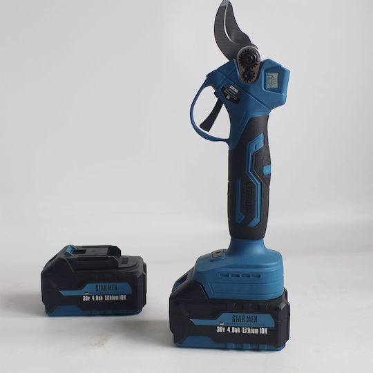 Star Men Battery Pruner Brushless 36V 2x4Ah/4Ah with Maximum Cutting Diameter 30mm in Carrying Case
