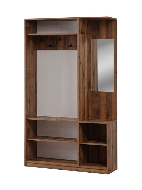 Mobilier Hol cu Oglindă și Suport pentru Haine Multicolor 123x38x208cm
