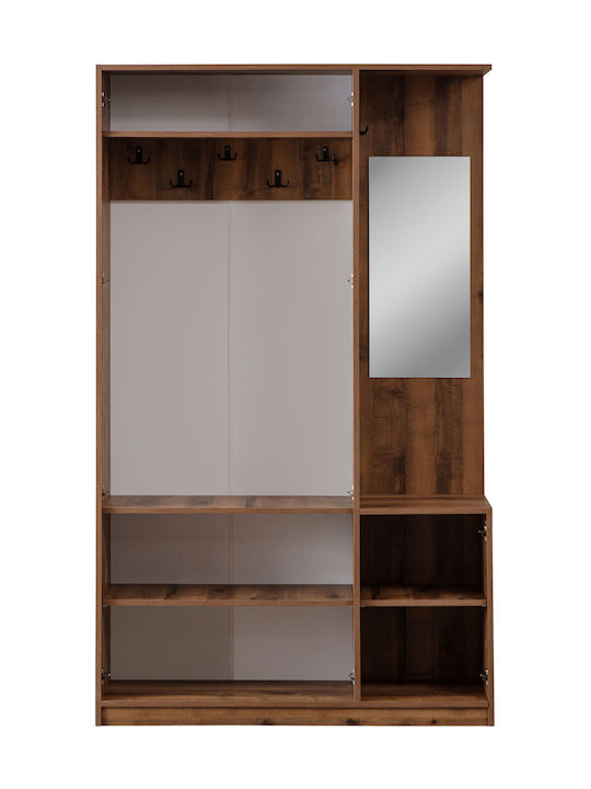 Mobilier Hol cu Oglindă și Suport pentru Haine Multicolor 123x38x208cm