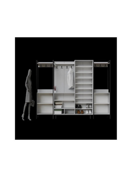 Entryway Furniture with Hanger Multicolor 251x35.5x198cm