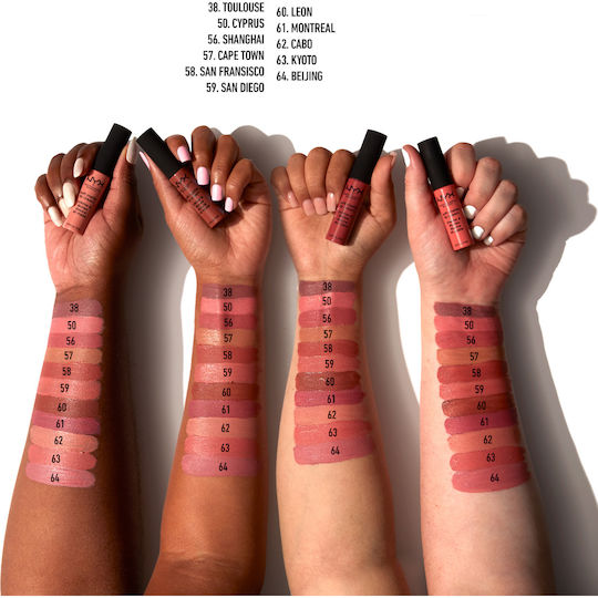 NYX Professional Makeup Soft Matte Lip Cream Long Lasting Liquid Lipstick Matte 38 Toulouse 8ml