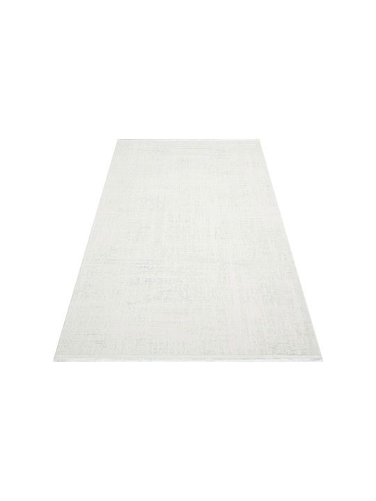 SteweHome Non-slip Rectangular White Rug 100x200cm