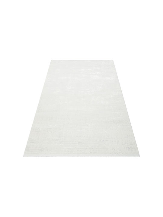 SteweHome Non-slip Rectangular White Rug 100x200cm