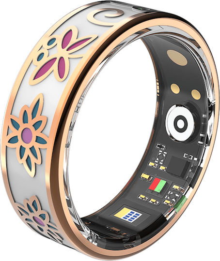 Forever Botanical Smart Ring 16.5mm With Heart Beat Monitor Rose Gold