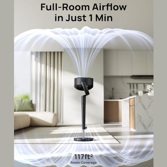 Dreo TurboPoly Pedestal Fan 36W Black