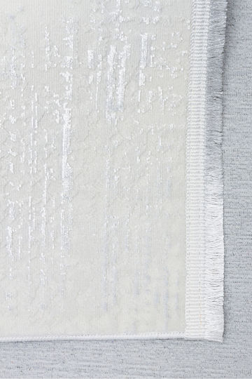 SteweHome Non-Slip Rectangular White Rug 100x300cm