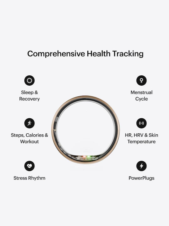 Ultrahuman Air Intelligente Ringe 18.8mm Wasserdicht mit Herzfrequenzsensor Rose Gold