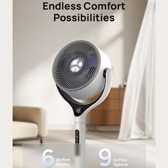 Dreo TurboPoly 565S Ventilator Sockel 36W mit Fernbedienung Weiß