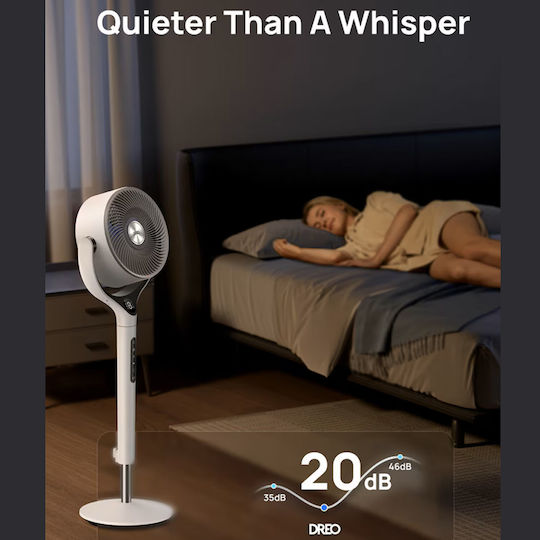 Dreo TurboPoly 565S Ventilator Sockel 36W mit Fernbedienung Weiß