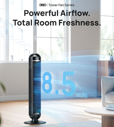 Dreo Nomad TF414 Ανεμιστήρας Πύργος 35W με Τηλεχειριστήριο Μαύρος