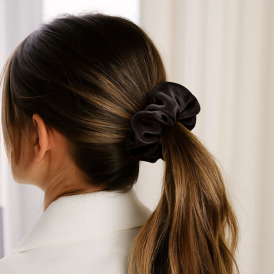 Scrunchie Maxi Pentru Păr Din Catifea Uni Casual Maro