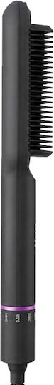 Avizar Straightening Hot Brush Ceramic Adjustable Anti-scald Comb Black