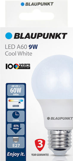 Blaupunkt LED Bulb 9W 108mm For E27 Socket And A60 Shape Cool White