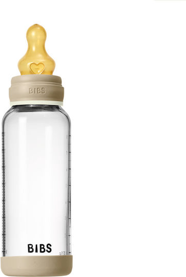 Bibs Set Biberoane Din Sticlă - Set Complet Biberoane Anticolici Fosforescente Din Sticlă Cu Tetină Latex Împotriva Colicilor Cu Tetină Cauciuc 240ml
