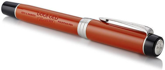 Parker Füllfederhalter Fein Rote mit Blauer Tintenfarbe
