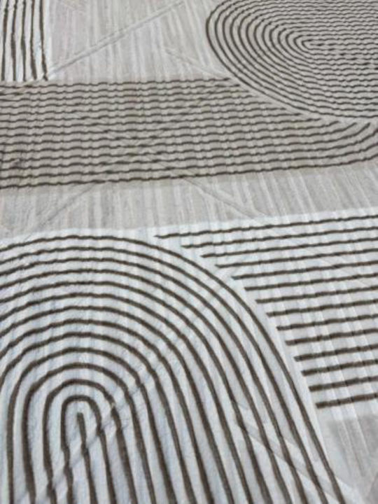 Linea Home 4063 Rutschfestes Rechteckiges Wohnzimmer Teppich Beiges 140x200cm