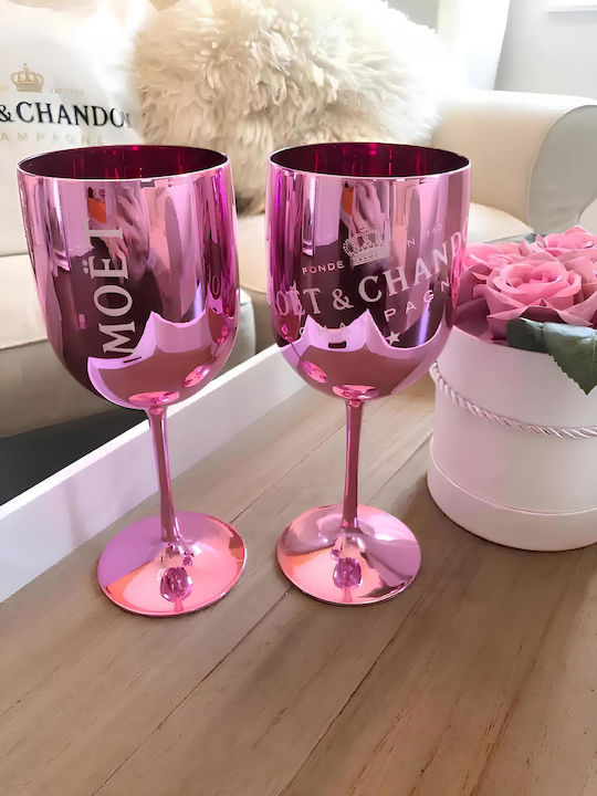 Resteq Champagnerglas aus Kunststoff in Rose Gold Farbe Kelch