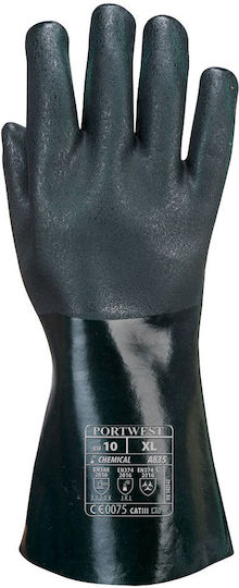 Portwest Safety Gloves Green PVC