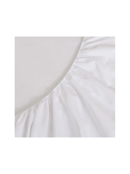 SteweHome Σετ Σεντόνια King Size με Λάστιχο 180x200εκ. Λευκό (4τμχ)