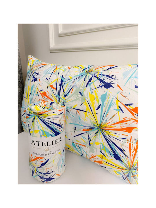 SteweHome Σετ Σεντόνια King Size με Λάστιχο 180x200εκ. Κίτρινο (4τμχ)