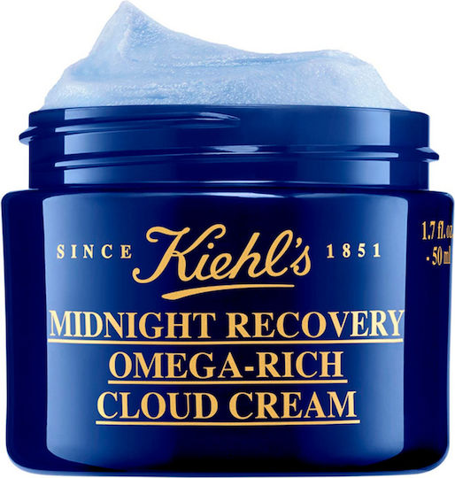 Kiehl's Midnight Recovery Omega-Rich Cloud Cream Rich Αντιγηραντική Κρέμα Προσώπου Νυκτός 50ml