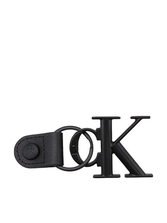 Calvin Klein Lv04d1157g 4hy Bold Ck Karabiner Schlüsselanhänger Matt Schwarz