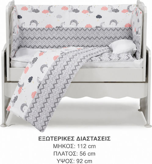 SteweHome Babybett Weiß mit Matratze 100x112cm