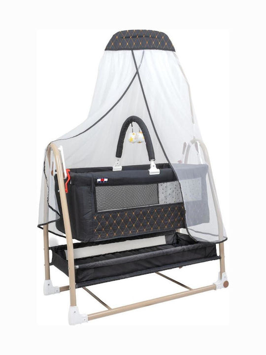 SteweHome Babybett Schwarze Für Matratze 90x90cm