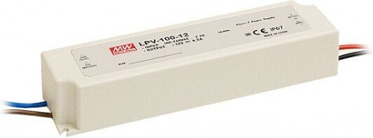 Mean Well Τροφοδοτικό LED Στεγανό IP67 Ισχύος 100W με Τάση Εξόδου 24V