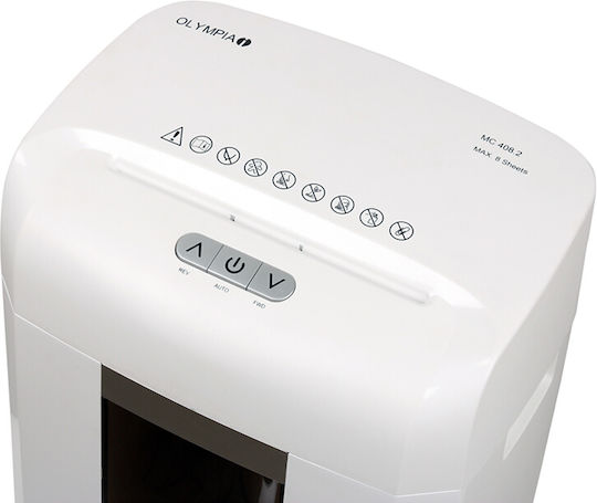 Olympia Aktevernichter MC 408.2 Querschnitt 8 Blätter mit Behälter 16Es