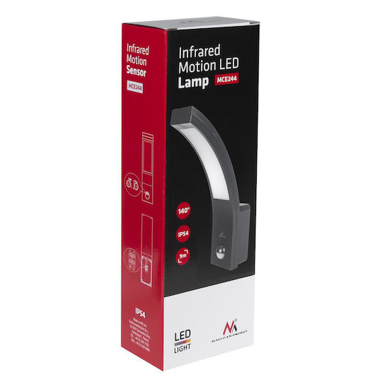 Maclean Energy Επιτοίχιο Εξωτερικό Φωτιστικό LED IP54 10W με Φυσικό Λευκό Φως
