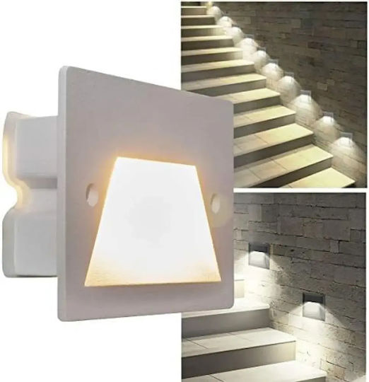 Wandmontiertes Außen-Spotlight LED IP65 3W mit Warmweiß Licht 11.5x8x3.4εκ.