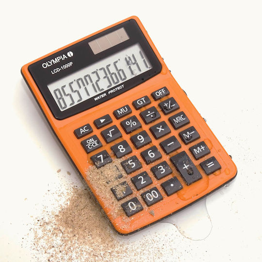 Olympia LCD-1000P Αριθμομηχανή 12 Ψηφίων σε Πορτοκαλί Χρώμα