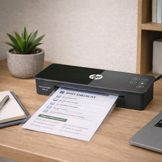 HP Laminator Pro Laminator 600 Desktop for A4 125 Microns