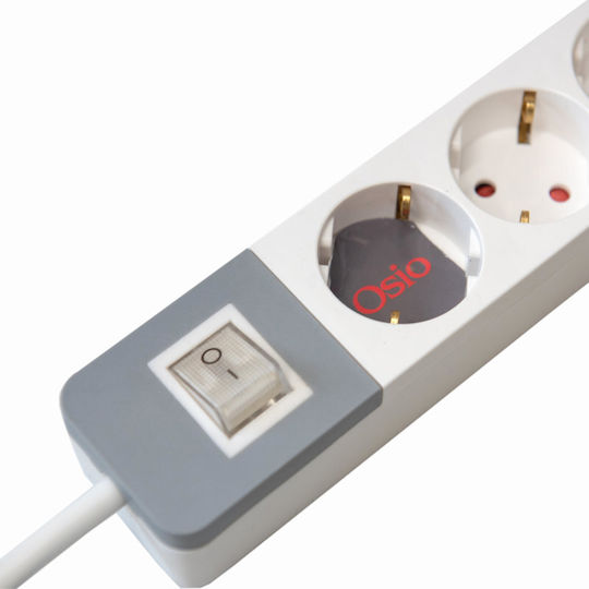 Osio Power Strip 3 Positions with Switch and Cable 1.5m