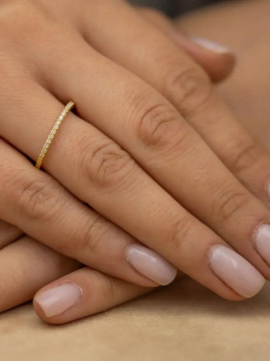 Inel Pentru Femei Învârtitoare cu Diamant din Aur 18K