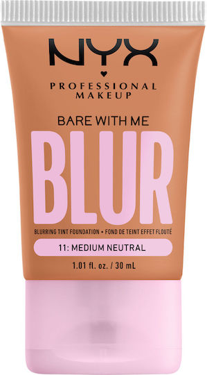 NYX Professional Makeup Bare With Me Blur Liquid Make Up 11 Medium Neutral 30ml