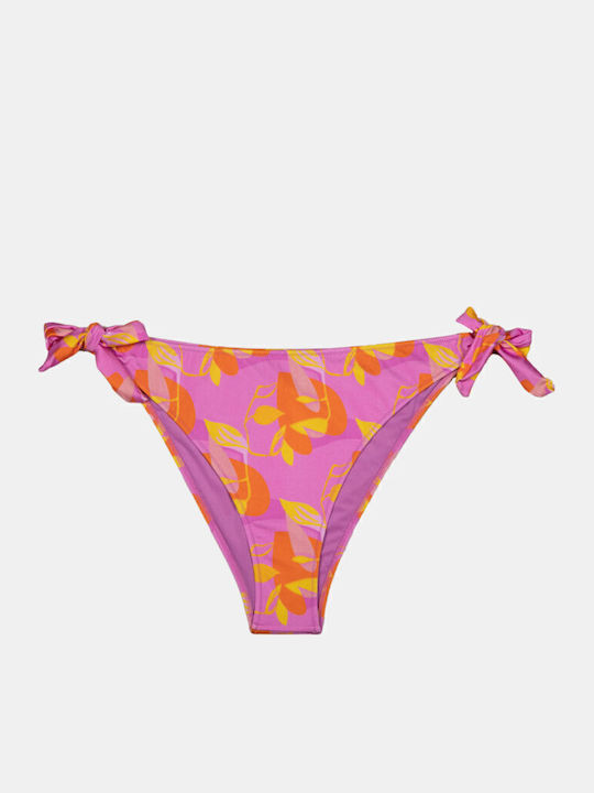 Bikini Slip with Laces Bubble Print
