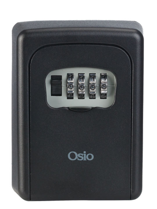 Osio Wall-mounted Combination Key Holder Metallic with Combination Dial 9x4x12cm